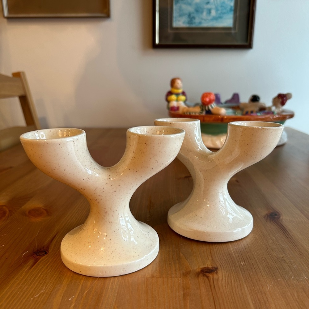 Vintage Ceramic Double Egg Cups - set of 2